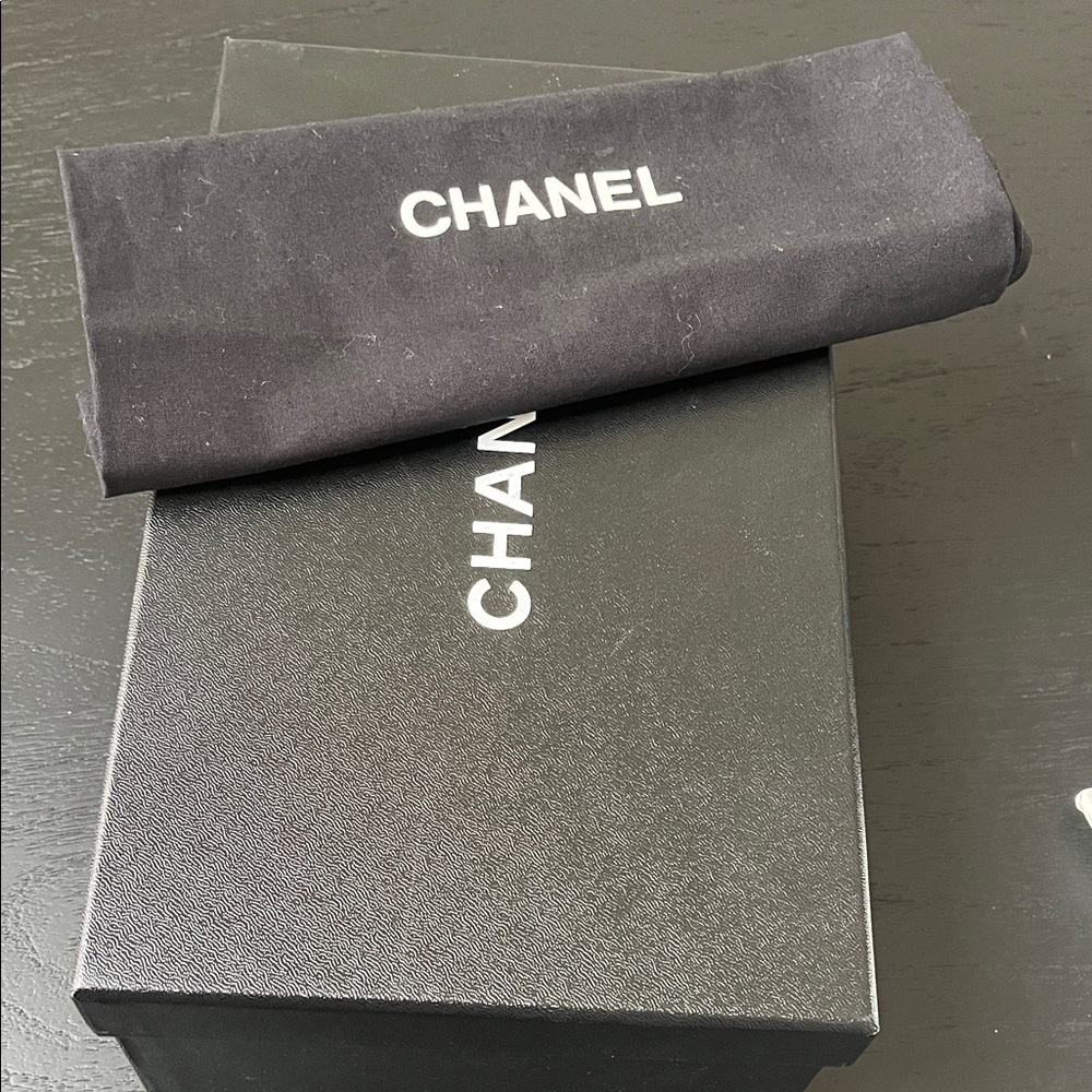Chanel Black Box with Logo Dust Bag